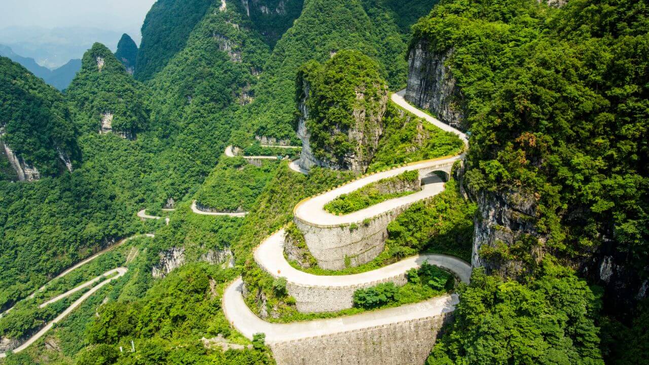 Tianmen Mountain Road, China