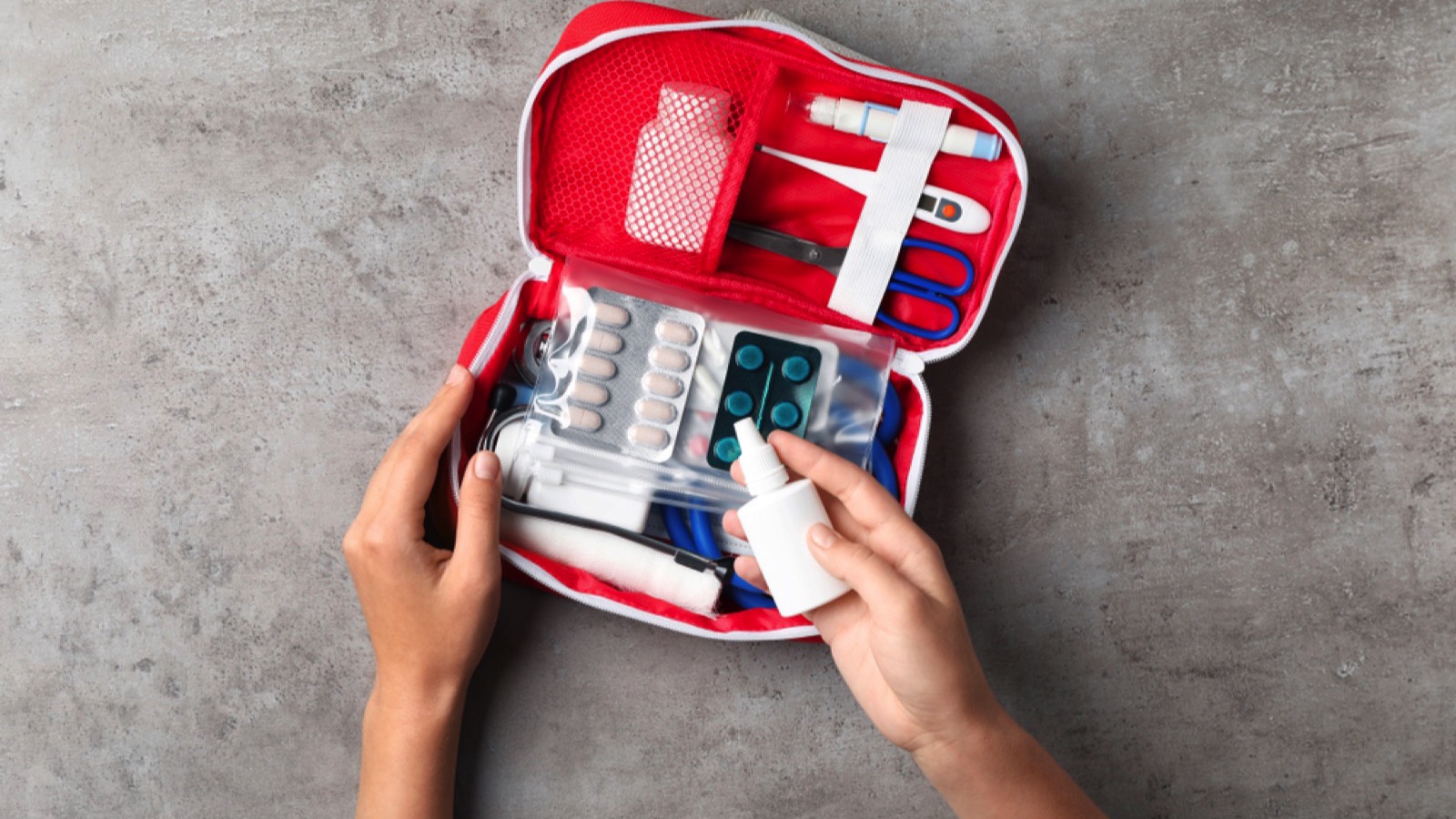 First Aid Kit with medicines