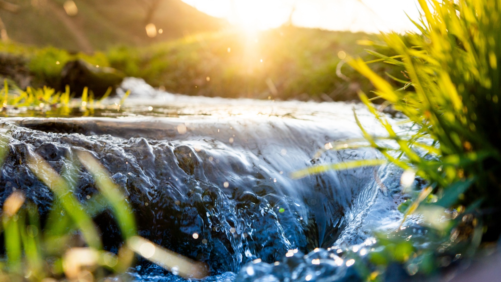 a stream of water 