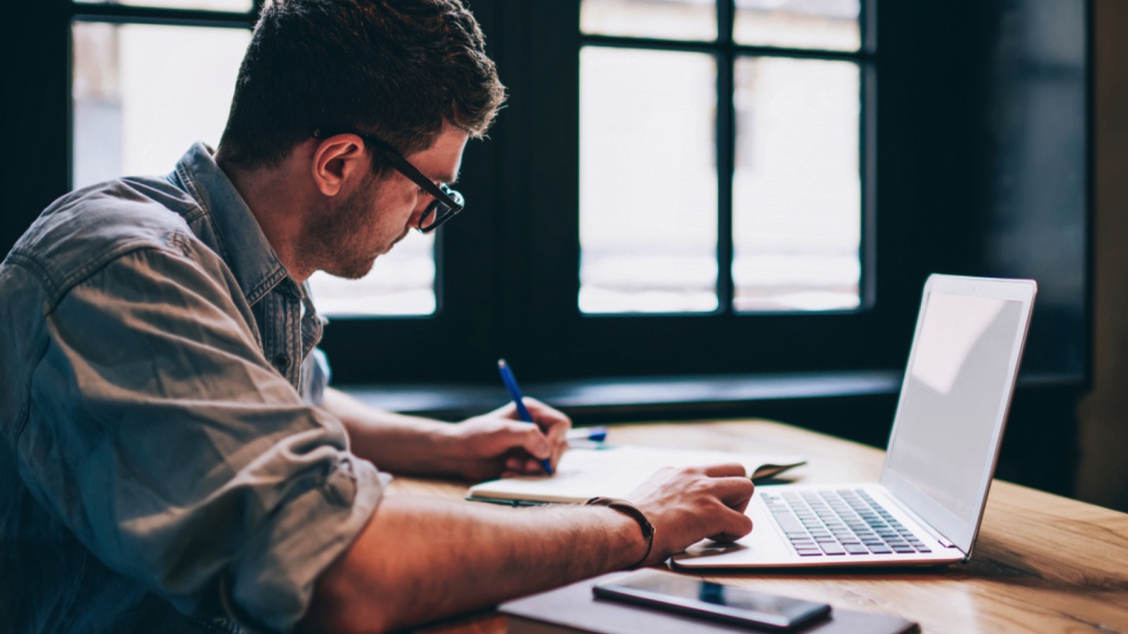 Man planning financial