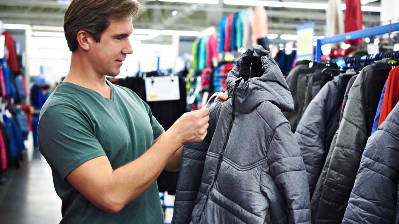 Man shopping jacket