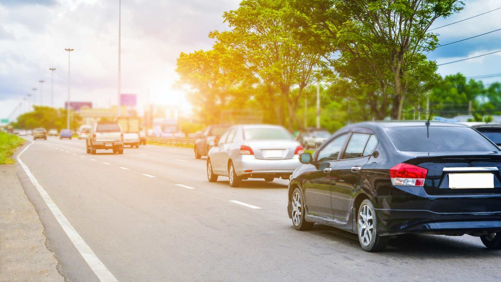 Cars on road