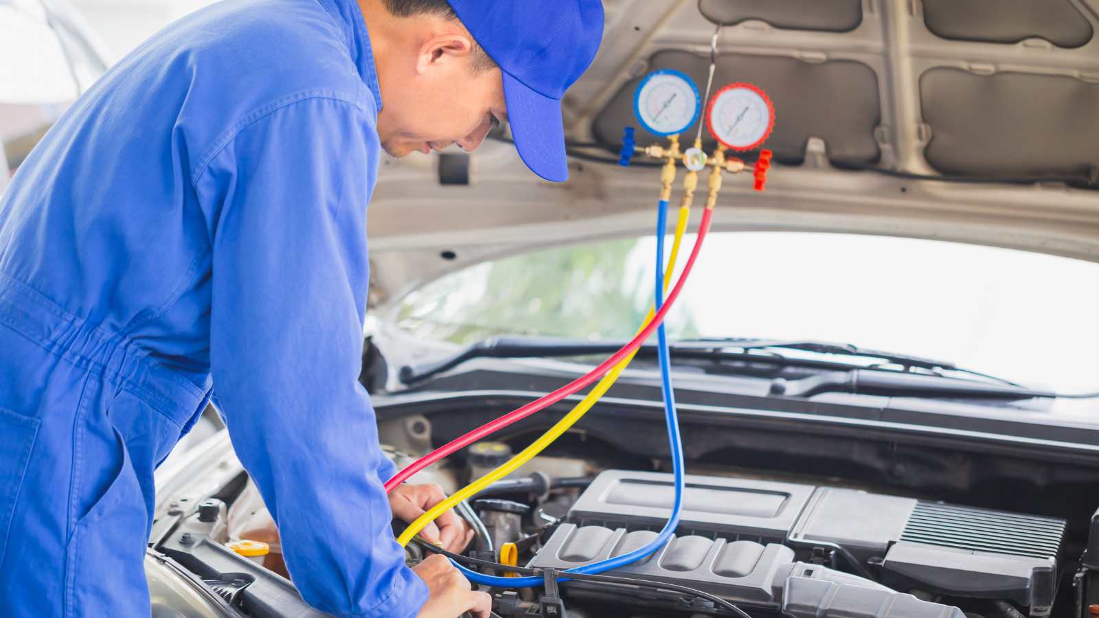 Checking car for maintenance