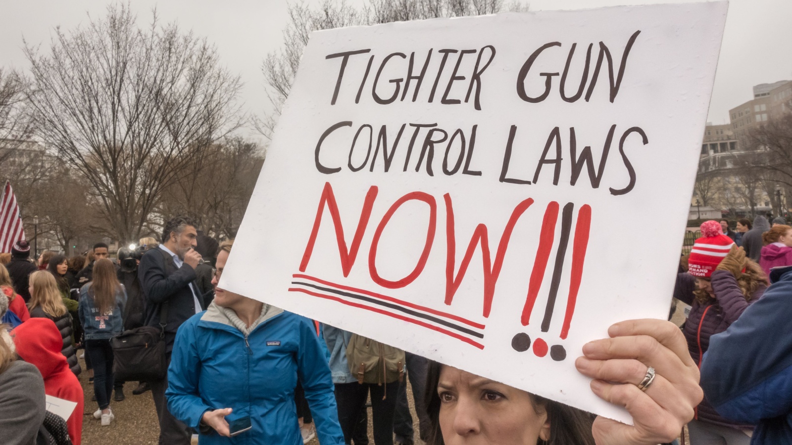 Demonstration at White House protesting government's long-standing inaction on gun control