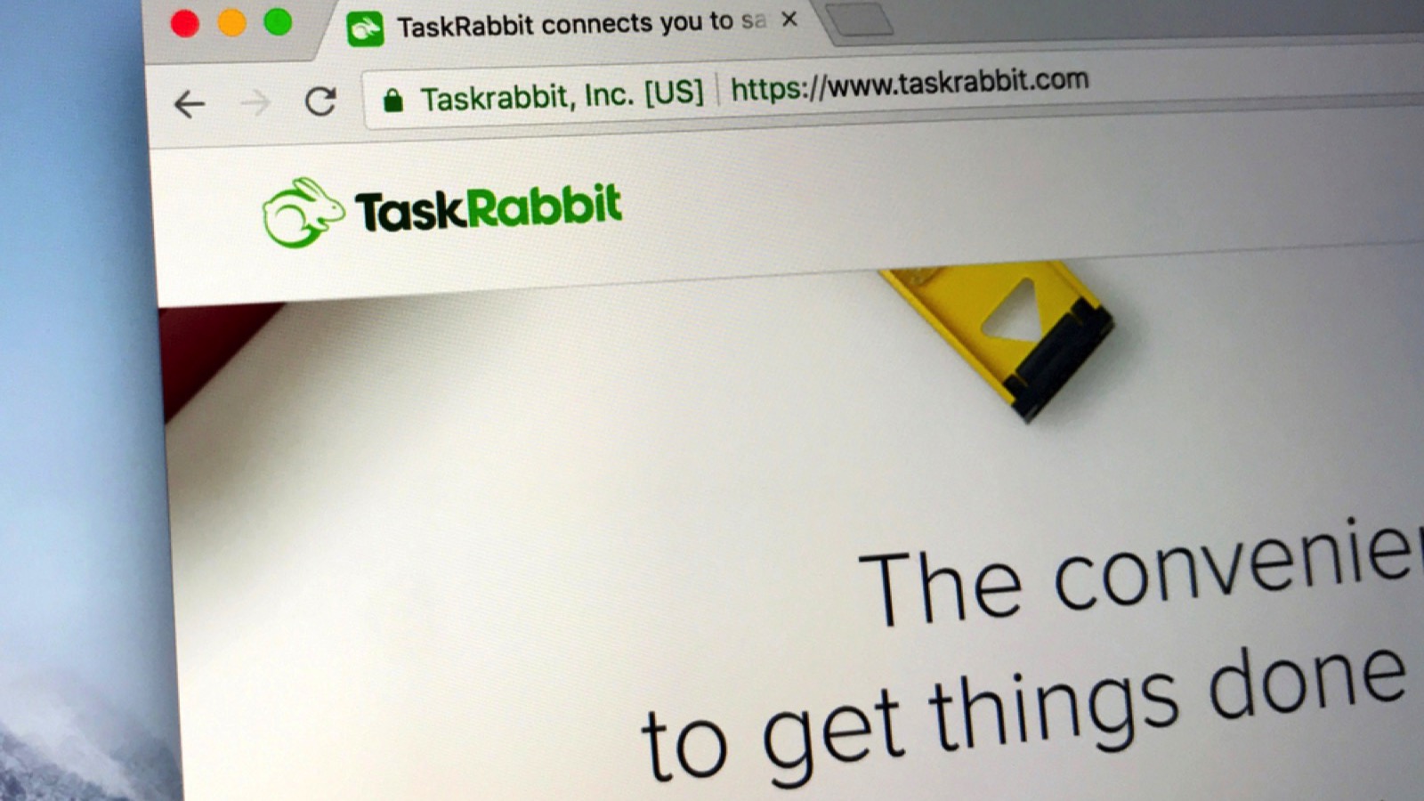 TaskRabbit on laptop